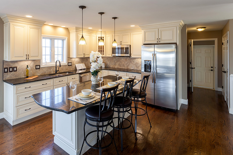 Beautiful kitchen interior seen while preforming home inspections services